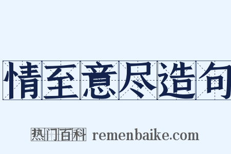 情至意尽造句是什么意思的图片